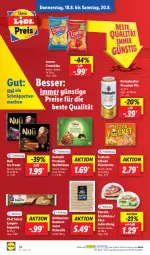 Gazetka promocyjna Lidl - Aktionsprospekt - Gazetka - ważna od 20.08 do 20.08.2022 - strona 34 - produkty: baguette, chips, crunchips, eis, frischkäse, Gelatelli, grill, Käse, lorenz, lorenz crunchips, mac, Meister, ndk, nuii, perlen, petersilie, petrella, pils, pizza, premium pils, reis, rel, Ria, Schal, Schale, schnäppchen, Tasche, Ti, Tüte, wurst