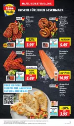 Gazetka promocyjna Lidl - Aktionsprospekt - Gazetka - ważna od 20.08 do 20.08.2022 - strona 5 - produkty: angebot, Bau, bauchscheiben, bratwurst, eier, eis, Frische Hähnchen, gewürz, grill, lachs, lack, mac, Meister, minutenschnitzel, preisvorteil, pute, Putenhacksteak, reis, rezept, rezepte, rwe, schnitzel, schwein, schweine, Schweinebauch, schweinebauchscheiben, steak, steaks, Ti, wein, weine, wurst, ZTE