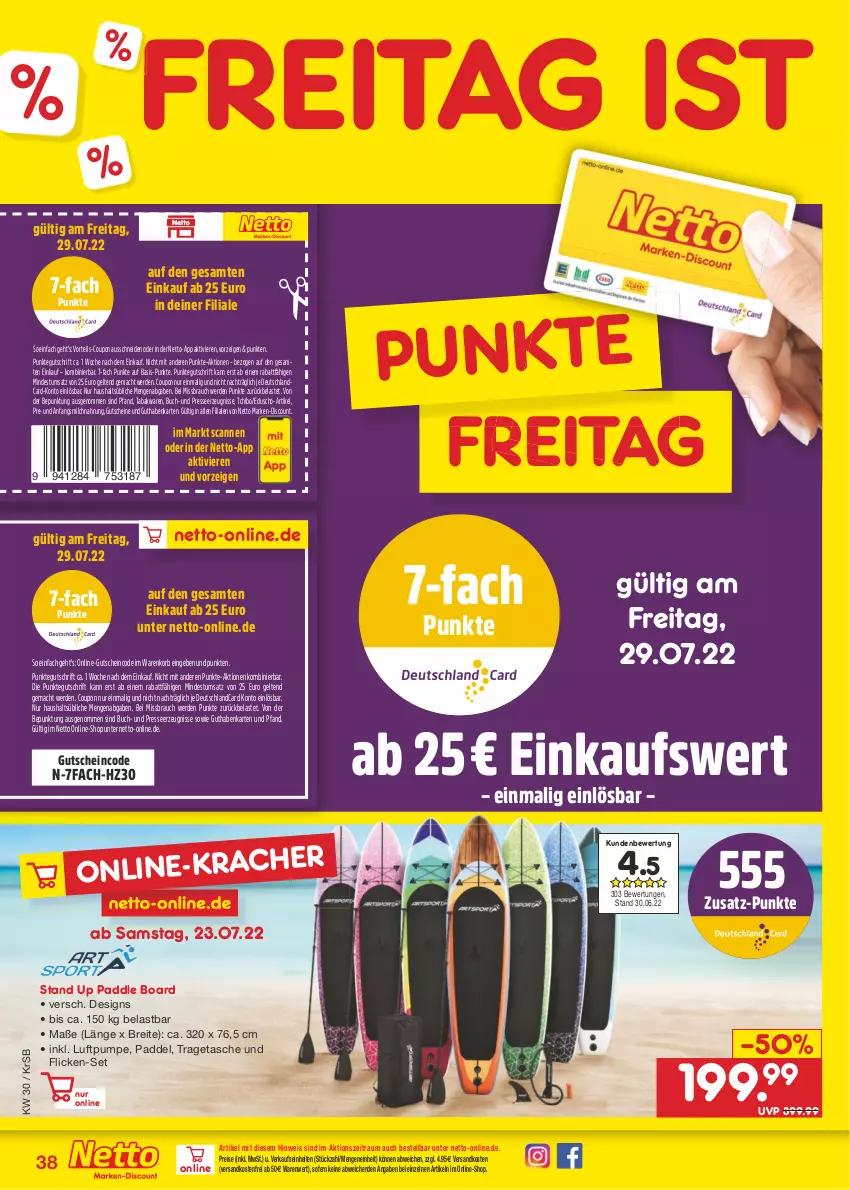 Aktueller Prospekt Netto Marken-Discount - Filial-Angebote - von 25.07 bis 30.07.2022 - strona 38 - produkty: Brei, buch, coupon, deutschlandcard, discount, eduscho, eis, erde, guthabenkarte, gutschein, gutscheine, korb, mac, marken-discount, milch, ndk, Rauch, reis, Tasche, Tchibo, Ti, tragetasche, versandkostenfrei