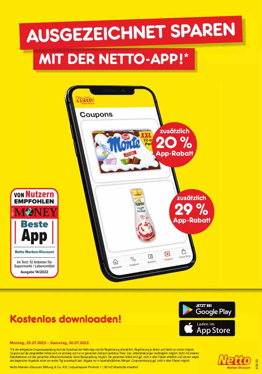 Aktueller Prospekt Netto Marken-Discount - Filial-Angebote - von 25.07 bis 30.07.2022 - strona 41 - produkty: angebot, coupon, coupons, discount, eis, Holz, LG, marken-discount, reis, Ti, ZTE