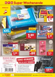 Gazetka promocyjna Netto Marken-Discount - Filial-Angebote - Gazetka - ważna od 30.07 do 30.07.2022 - strona 36 - produkty: Amber, bestpreis, cin, coupon, cremys, eis, ente, gutschein, gutscheine, joghur, joghurt, knoppers, lambertz, leibniz, Maus, ndk, nuss, nussriegel, Pick Up!, prinzenrolle, reis, riegel, ritter, ritter sport, Sport, Ti, uhr, versandkostenfrei