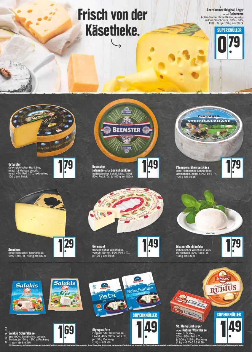 Aktueller Prospekt E Center - Angebote der Woche - von 01.08 bis 06.08.2022 - strona 14 - produkty: Beemster, eier, erde, feta, gin, hartkäse, holländischer schnittkäse, Käse, käsetheke, mac, milch, nuss, österreichischer schnittkäse, Rubius, salz, schnittkäse, Steinsalzkäse, tee, Ti, tisch, weichkäse