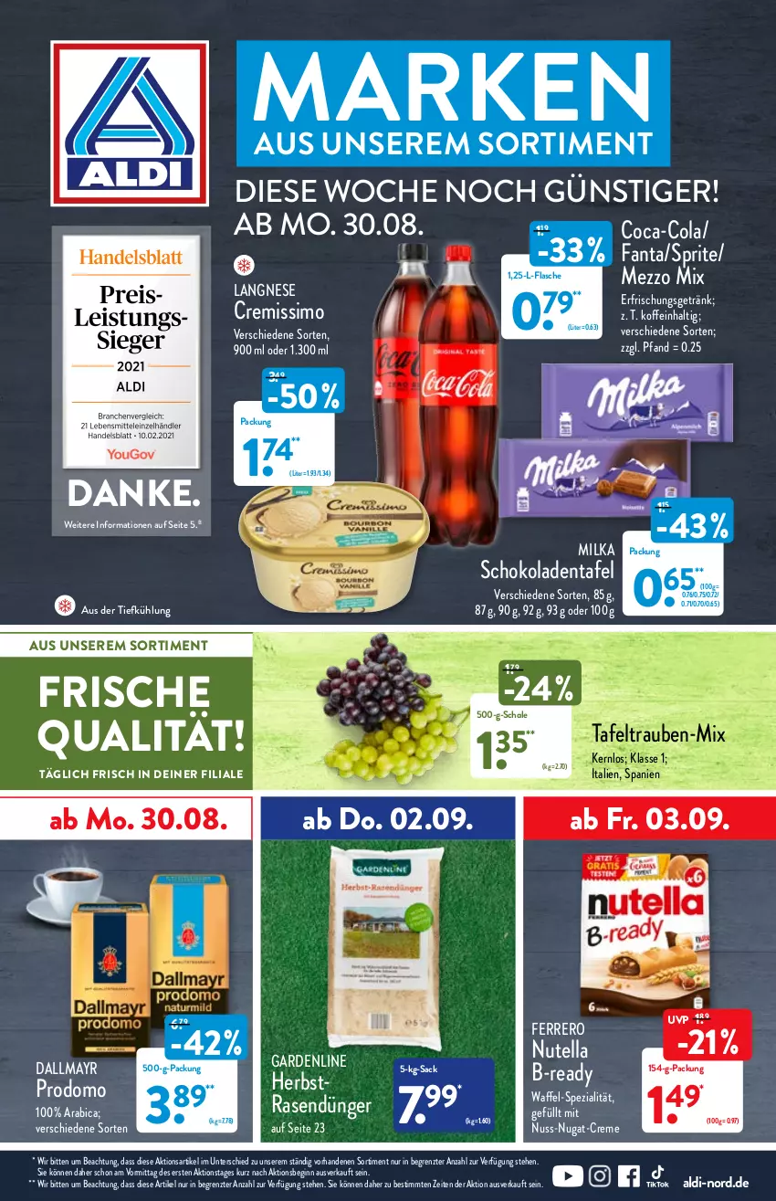 Aktueller Prospekt Aldi Nord - Aldi-Vorschau - von 30.08 bis 04.09.2021 - strona 1