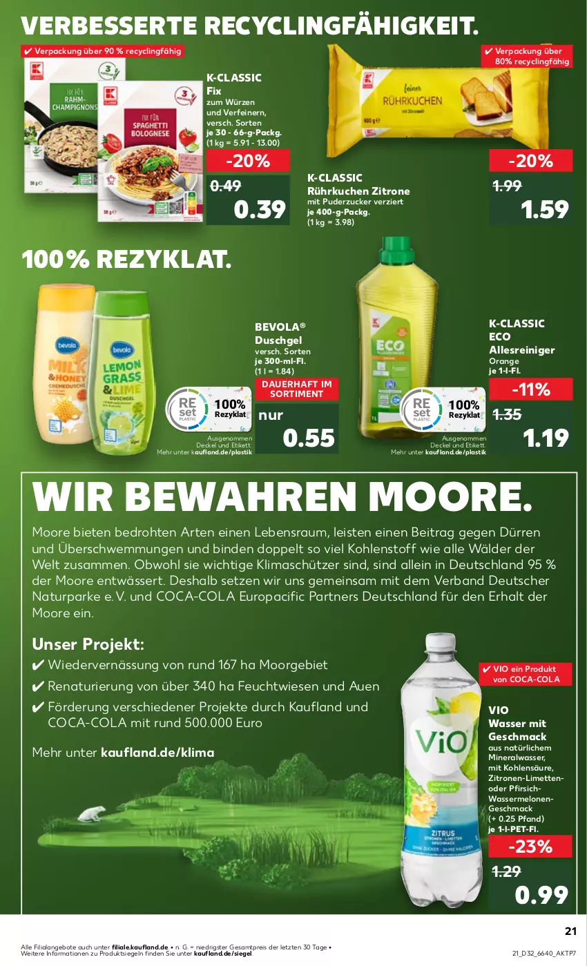 Aktueller Prospekt Kaufland - Prospekt - von 08.08 bis 14.08.2024 - strona 21 - produkty: Alwa, angebot, angebote, asti, auer, binden, Cif, Clin, coca-cola, cola, decke, Deckel, duschgel, eis, kuchen, limette, limetten, mac, melone, melonen, Mett, metten, mineralwasser, natur, orange, pfirsich, reiniger, reis, Schütze, Ti, wasser, wassermelone, wassermelonen, zitrone, zitronen, ZTE, zucker