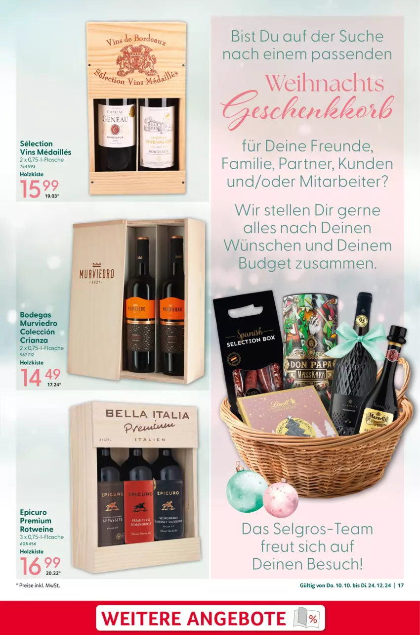 Aktueller Prospekt Selgros - von 10.10 bis 24.12.2024 - strona 17 - produkty: angebot, angebote, eis, elle, flasche, Holz, LG, reis, rotwein, Ti, wein, weine