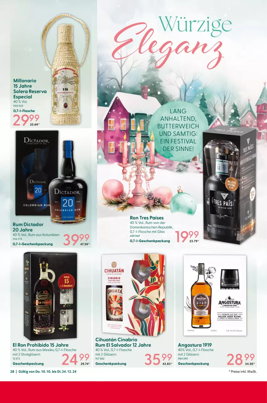 Aktueller Prospekt Selgros - von 10.10 bis 24.12.2024 - strona 28 - produkty: cin, eis, flasche, geschenkpackung, Gläser, reis, rum, Ti