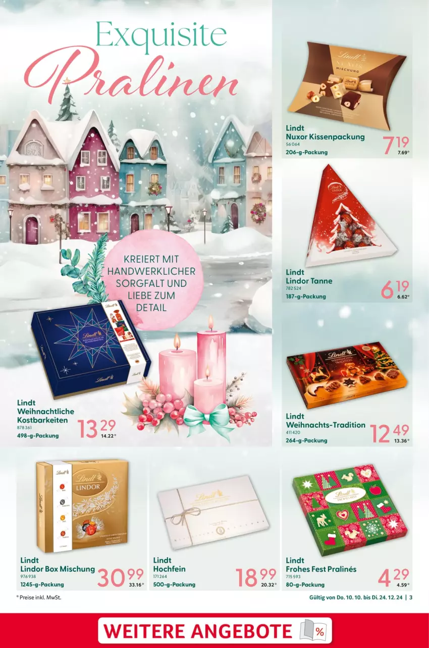 Aktueller Prospekt Selgros - von 10.10 bis 24.12.2024 - strona 3 - produkty: angebot, angebote, eier, eis, kissen, lindor, lindt, reis, Ti