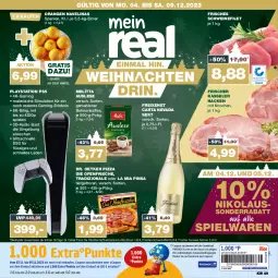 Gazetka promocyjna Real - Gazetka - ważna od 09.12 do 09.12.2023 - strona 1 - produkty: bohne, bohnen, bohnenkaffee, die ofenfrische, Dr. Oetker, eimer, eis, elinas, elle, filet, freixenet, gemahlener bohnenkaffee, kaffee, kasseler, lays, melitta, navelina, Ofen, orange, orangen, pizza, PlayStation, reis, schwein, schweine, schweinefilet, sekt, sim, Spiele, spielwaren, ssd, Ti, tisch, tradizionale, wein, weine, ZTE