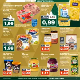 Gazetka promocyjna Real - Gazetka - ważna od 09.12 do 09.12.2023 - strona 11 - produkty: apfel, apfelmus, Becher, birkel, coupon, coupons, eintöpfe, eis, filet, filets, fisch, fische, Fischer, gewürz, Gewürzgurke, gewürzgurken, gurke, gurken, in olivenöl, kakao, leine, Nissin, nuss, olive, oliven, olivenöl, pasta, payback, reis, rotkohl, salat, saupiquet, Schere, schoko, spreewaldhof, thunfisch, Ti, weihnachten, wok, ZTE