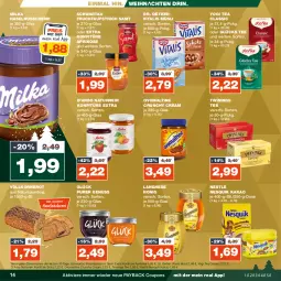 Gazetka promocyjna Real - Gazetka - ważna od 09.12 do 09.12.2023 - strona 14 - produkty: aprikose, auer, aufstrich, brot, coupon, coupons, creme, Dr. Oetker, eis, frucht, fruchtaufstrich, haselnuss, Haselnusscreme, honig, kakao, konfitüre, konfitüre extra, korn, Kornbrot, langnese, milka, müsli, natur, nesquik, nestlé, nuss, ovomaltine, payback, reis, Schwartau, tee, Ti, vita, vitalis, vitalis müsli, vollkornbrot, weihnachten, Yo, ZTE