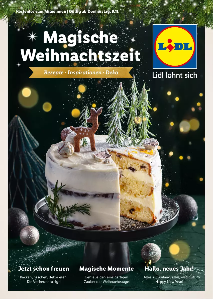 Aktueller Prospekt Lidl - Magische Weihnachtszeit - von 09.11 bis 24.12.2023 - strona 1 - produkty: ente, rezept, rezepte, Ti