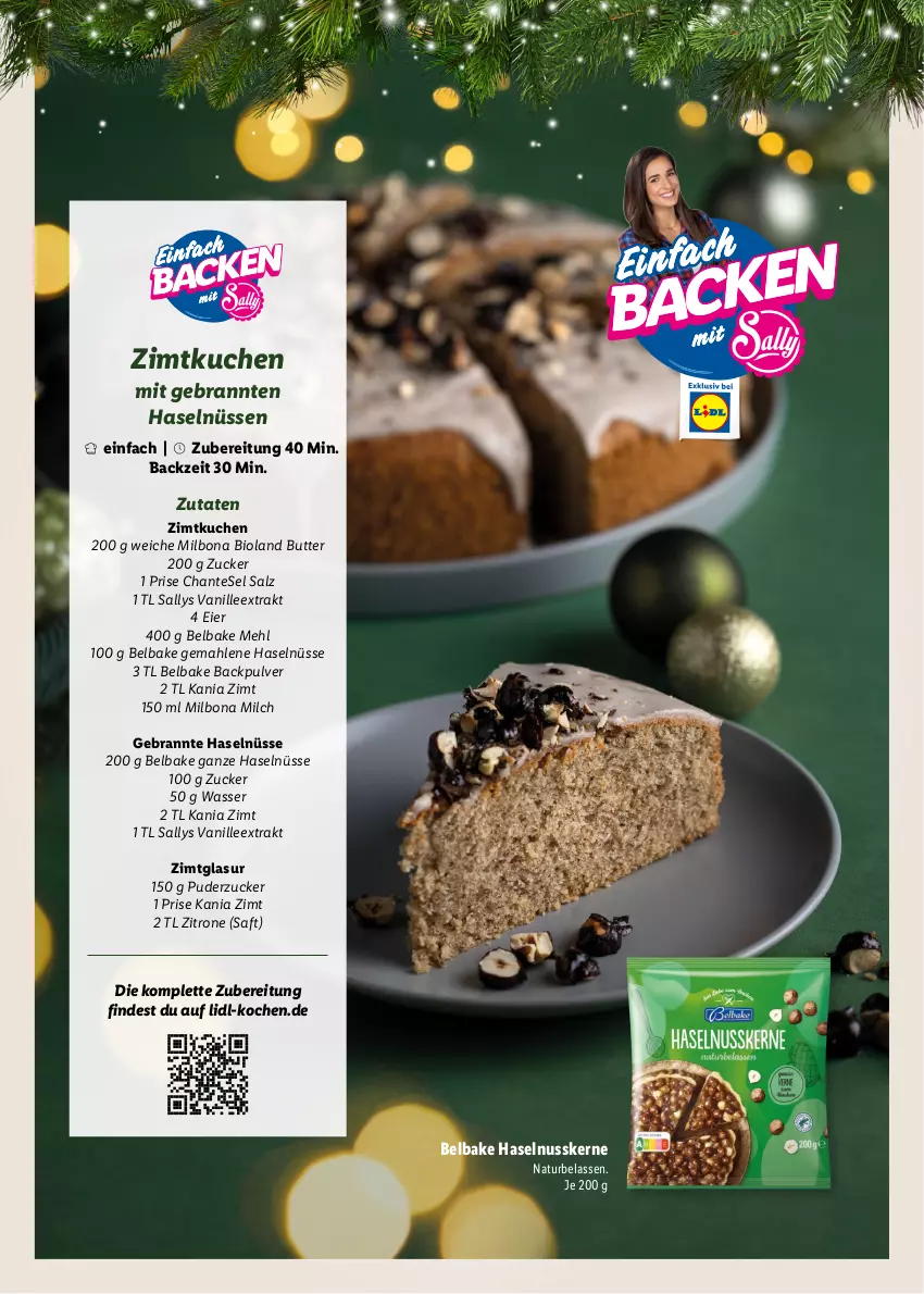 Aktueller Prospekt Lidl - Magische Weihnachtszeit - von 09.11 bis 24.12.2023 - strona 6 - produkty: bio, bioland, Bona, butter, eier, ganze haselnüsse, haselnuss, kuchen, mehl, Milbona, milch, natur, nuss, saft, salz, vanille, wasser, zitrone, zucker