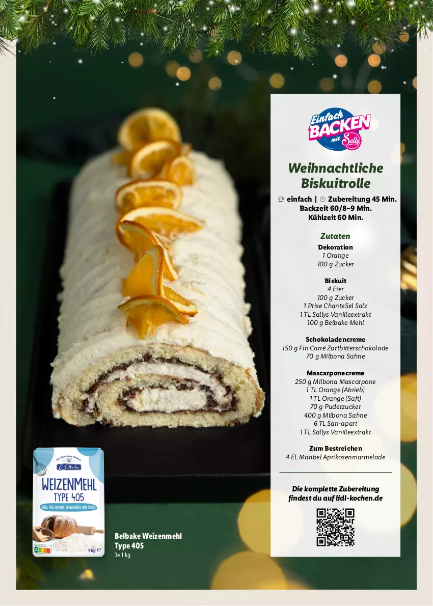 Aktueller Prospekt Lidl - Magische Weihnachtszeit - von 09.11 bis 24.12.2023 - strona 7 - produkty: aprikose, aprikosen, Bona, brie, creme, dekoration, eier, marmelade, mascarpone, mehl, Milbona, orange, saft, sahne, salz, schoko, schokolade, schokoladen, Ti, type 405, vanille, weizenmehl, Zartbitterschokolade, zucker