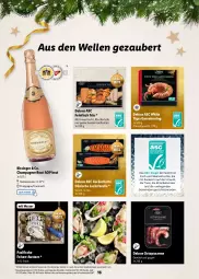 Gazetka promocyjna Lidl - Magische Weihnachtszeit - Gazetka - ważna od 24.12 do 24.12.2023 - strona 16 - produkty: angebot, aust, Austern, brut, champagne, champagner, elle, filet, fisch, Fisch und Meeresfrüchte, fische, forelle, früchte, garnelen, gewürz, Graved Lachs, lachs, LG, Liege, meeresfrüchte, messer, Räucherlachs, rel, ring, Ti, Tiere, wein, ZTE