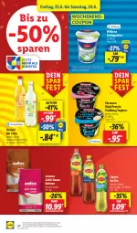 Gazetka promocyjna Lidl - Aktionsprospekt - Gazetka - ważna od 24.06 do 24.06.2023 - strona 52 - produkty: aktionspreis, angebot, bohne, bohnen, Bona, coupon, drucker, ehrmann, eis, elle, Engel, granini, granini die limo, ice tea, joghur, joghurt, kerze, lavazza, limo, lipton, lipton ice tea, Milbona, papier, pudding, reis, sahne, schlagsahne, teller, Ti, ZTE