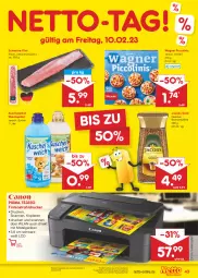 Gazetka promocyjna Netto Marken-Discount - Filial-Angebote - Gazetka - ważna od 11.02 do 11.02.2023 - strona 43 - produkty: angebot, bestpreis, bohne, bohnen, bohnenkaffee, drucker, eis, filet, jacobs, Jacobs Gold, kaffee, Kuschelweich, LG, löslicher bohnenkaffee, piccolinis, reis, schwein, schweine, schweine-filet, Ti, wagner, weichspüler, wein, weine, ZTE