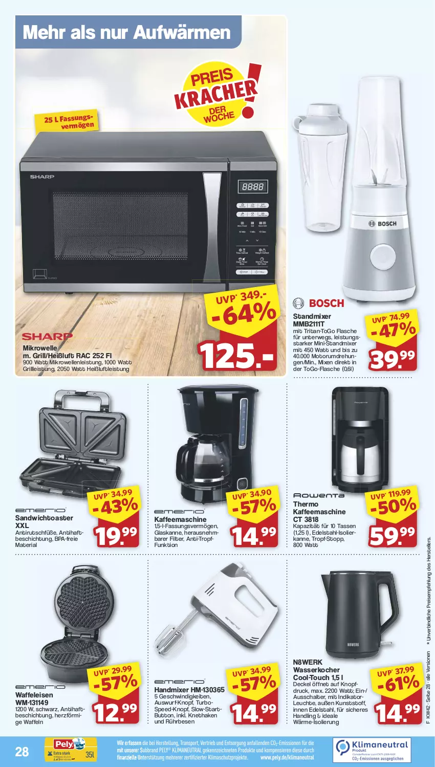 Aktueller Prospekt Famila - Prospekte - von 14.10 bis 19.10.2024 - strona 28 - produkty: decke, Deckel, edelstahl, eis, elle, flasche, grill, handmixer, isolierkanne, kaffee, kaffeemaschine, Kocher, Leuchte, mikrowelle, Mixer, reis, Ria, rum, rwe, sandwich, Schal, spee, standmixer, tasse, teller, Ti, toast, toaster, Waffeleisen, waffeln, wasser, wasserkocher