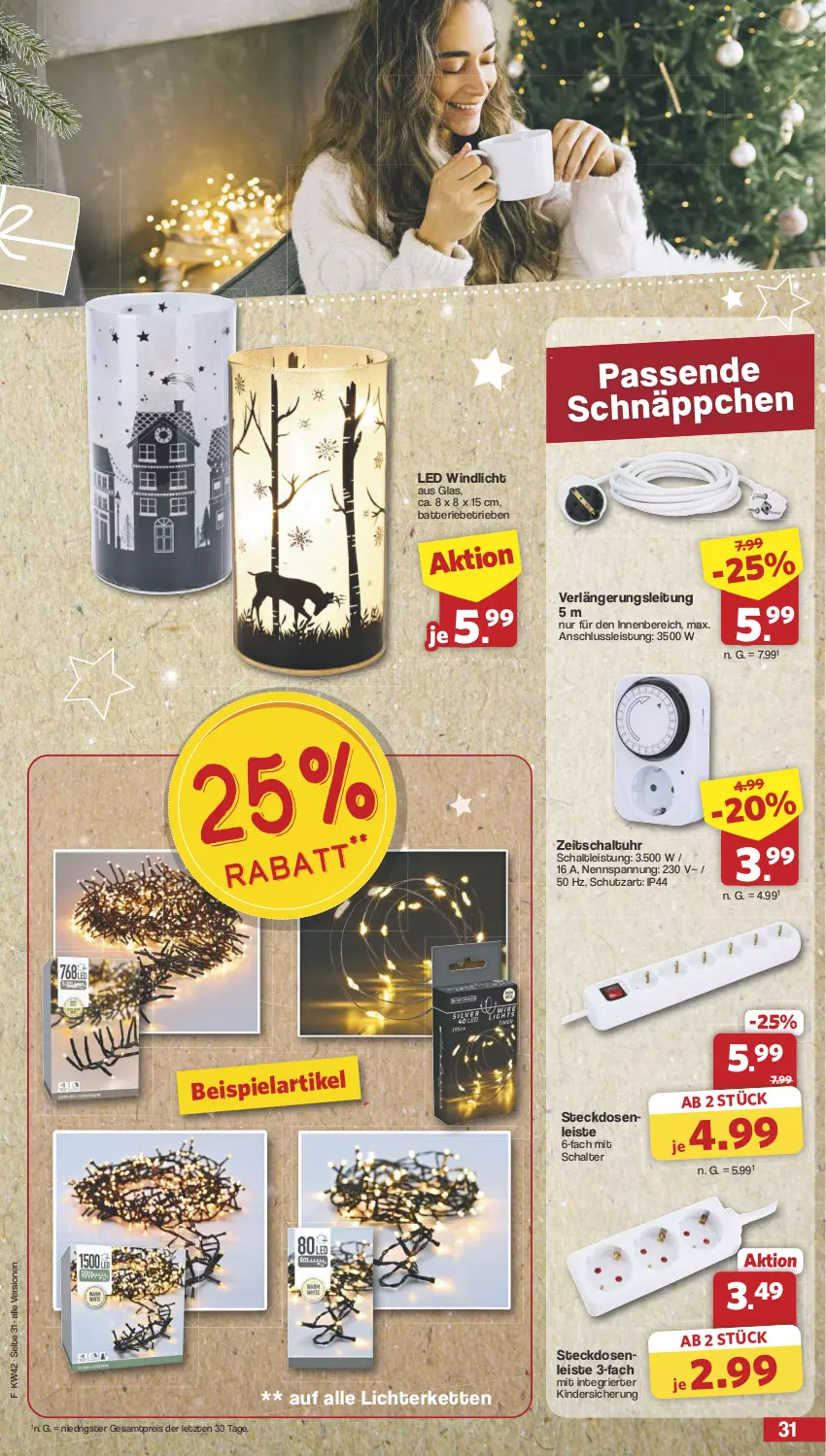 Aktueller Prospekt Famila - Prospekte - von 14.10 bis 19.10.2024 - strona 31 - produkty: batterie, eis, Kette, Kinder, LED Windlicht, lichterkette, reis, Schal, steckdose, Steckdosenleiste, Ti, uhr, windlicht, ZTE