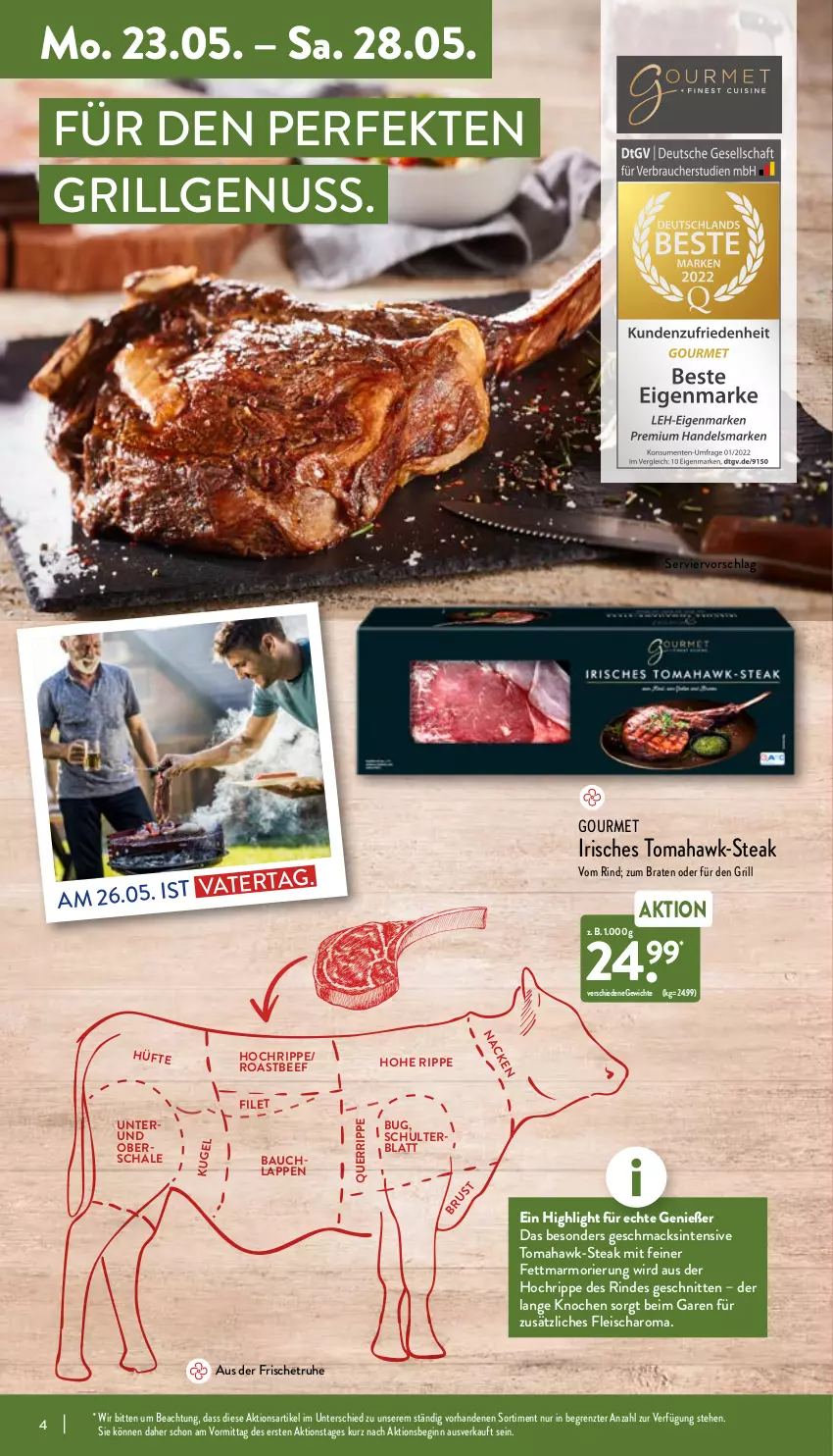 Aktueller Prospekt Aldi Nord - Aldi-Aktuell - von 23.05 bis 28.05.2022 - strona 4 - produkty: Bau, beef, braten, eis, filet, fleisch, gin, grill, Kugel, LG, mac, nuss, rind, roastbeef, Schal, Schale, schnitten, steak, Ti, ZTE