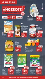 Gazetka promocyjna Aldi Nord - Aldi-Aktuell - Gazetka - ważna od 28.05 do 28.05.2022 - strona 32 - produkty: aldi, angebot, angebote, apfel, apfelmus, ariel, Becher, creme, danone, danone fruchtzwerge, ferrero, frucht, fruchtjoghurt, fruchtzwerge, gurke, haselnuss, joghur, joghurt, Käse, Kinder, Kinder Maxi, kinder maxi king, kotelett, landkäse, landliebe, milch, ndk, nuss, Pods, schoko, schokolade, Spezi, Ti, vollwaschmittel, waschmittel