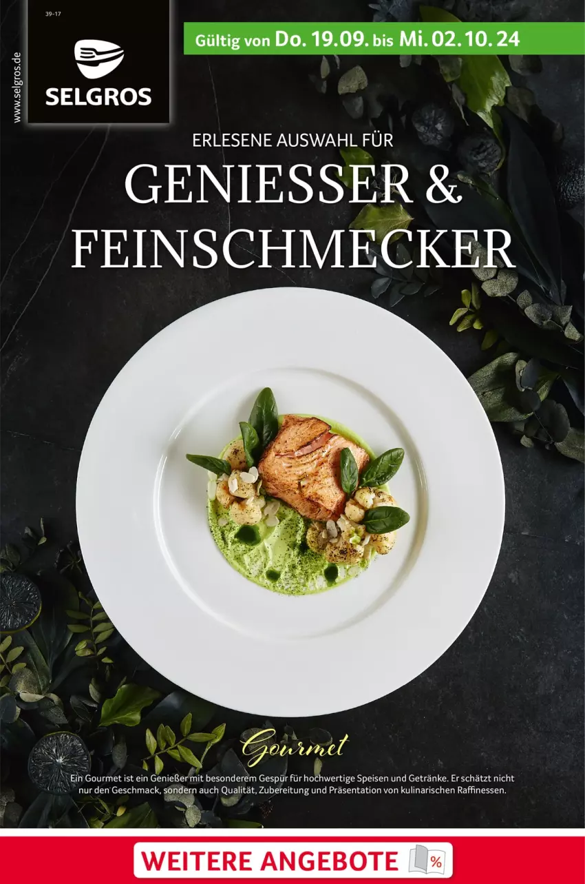 Aktueller Prospekt Selgros - Genießer & Feinschmecker - von 19.09 bis 02.10.2024 - strona 1 - produkty: angebot, angebote, eis, finesse, getränk, getränke, mac, Ti