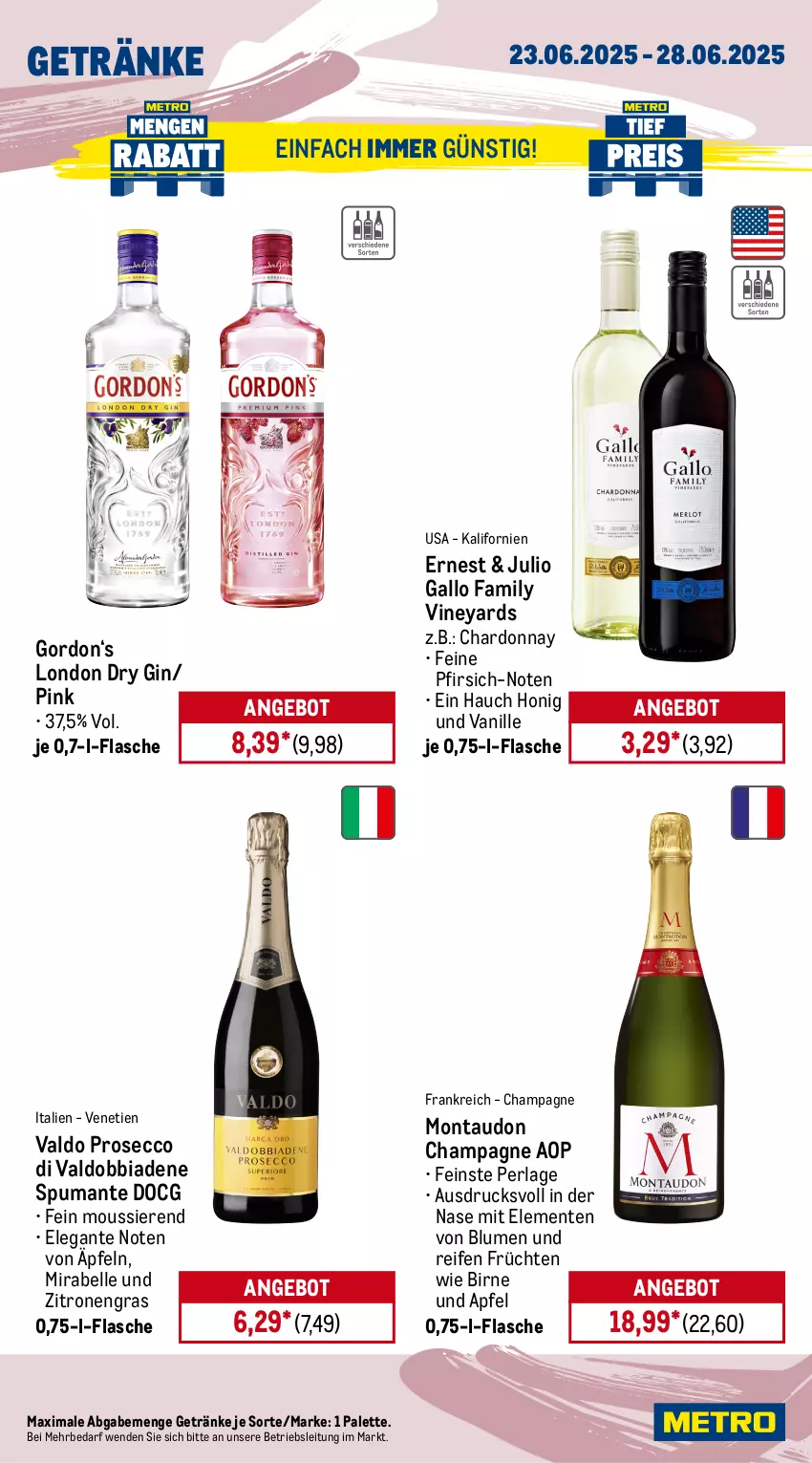 Aktueller Prospekt Metro - Wochen-Angebote - von 23.06 bis 28.06.2025 - strona 14 - produkty: adapter, akku, angebot, apfel, blume, blumen, champagne, chardonnay, dry gin, Dyson, ecco, eis, elle, ente, Finish, flasche, früchte, früchten, gallo, gallo family, geschirr, geschirrspülmittel, getränk, getränke, gin, gordon, honig, kraft, lenor, london dry, london dry gin, Luftbefeuchter, Luftreiniger, mac, Metro, Palette, papier, perla, pfirsich, Pods, prosecco, puma, reifen, reiniger, reis, sonderposten, spülmittel, spumante, staubsauger, teller, Ti, Tiere, timer, valdo, vanille, ventilator, vollwaschmittel, wandhalterung, waschmittel, zitrone, zitronen