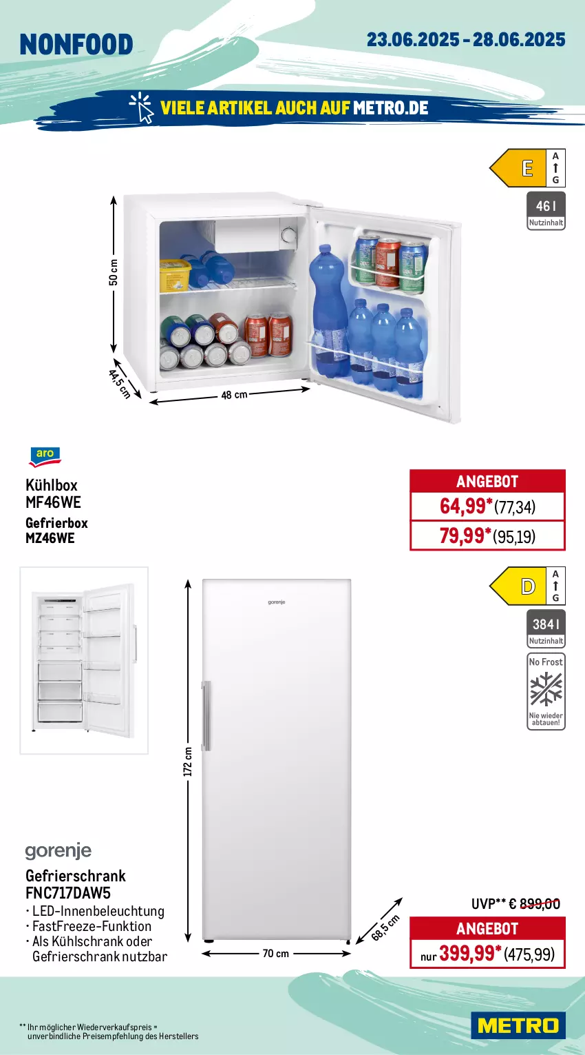 Aktueller Prospekt Metro - Wochen-Angebote - von 23.06 bis 28.06.2025 - strona 17 - produkty: angebot, auer, auto, beleuchtung, decke, eis, elle, Gefrierbox, gefrierschrank, geschirr, geschirrspüler, klarspüler, kühlbox, kühlschrank, Metro, reis, salz, Schere, Schrank, teller, Ti