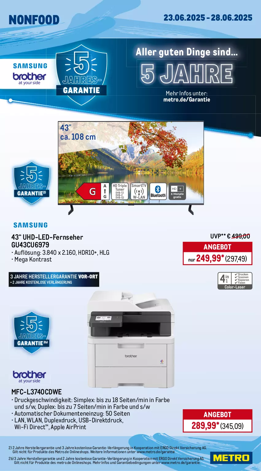 Aktueller Prospekt Metro - Wochen-Angebote - von 23.06 bis 28.06.2025 - strona 21 - produkty: angebot, Apple, auto, elle, ente, fernseher, LG, Metro, sim, teller, Ti, tisch, uhd, usb