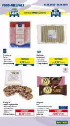 Gazetka promocyjna Metro - Wochen-Angebote - Gazetka - ważna od 28.06 do 28.06.2025 - strona 10 - produkty: angebot, beutel, bratwurst, butter, chips, crunchips, De Cecco, ecco, eintöpfe, eis, erasco, Geflügel, italienische pasta, kölln, kuchen, lorenz, lorenz crunchips, magnum, müsli, pasta, prosciutto, prosciutto cotto, reis, schnitten, Ti, tiefpreis, wurst