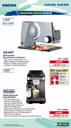 Gazetka promocyjna Metro - Wochen-Angebote - Gazetka - ważna od 28.06 do 28.06.2025 - strona 19 - produkty: ACC, angebot, aufschnitt, auto, Becher, Cap, cappuccino, chia, cin, decke, Deckel, drink, edelstahl, eis, elle, espresso, getränk, getränke, Gläser, kaffee, kaffeevollautomat, KitchenAid, küche, Küchen, küchenmaschine, latte, latte macchiato, LG, mac, macchiato, messer, Metro, milch, reifen, Reinigung, reis, ring, schinken, schüssel, spülmaschinen, teller, Ti, tisch, wasser, whisky, würfel