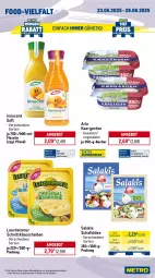 Gazetka promocyjna Metro - Wochen-Angebote - Gazetka - ważna od 28.06 do 28.06.2025 - strona 9 - produkty: angebot, arla, Becher, beutel, cocktail, eis, flasche, Innocent, Käse, käsescheiben, kräuter, Kräuterseitlinge, Lauchzwiebel, lauchzwiebeln, leerdammer, mac, milch, nuss, obst, reis, Ria, rispentomaten, saft, salakis, salz, schafskäse, schnittkäse, schnittkäsescheiben, Ti, tiefpreis, tisch, tomate, tomaten, zwiebel, zwiebeln