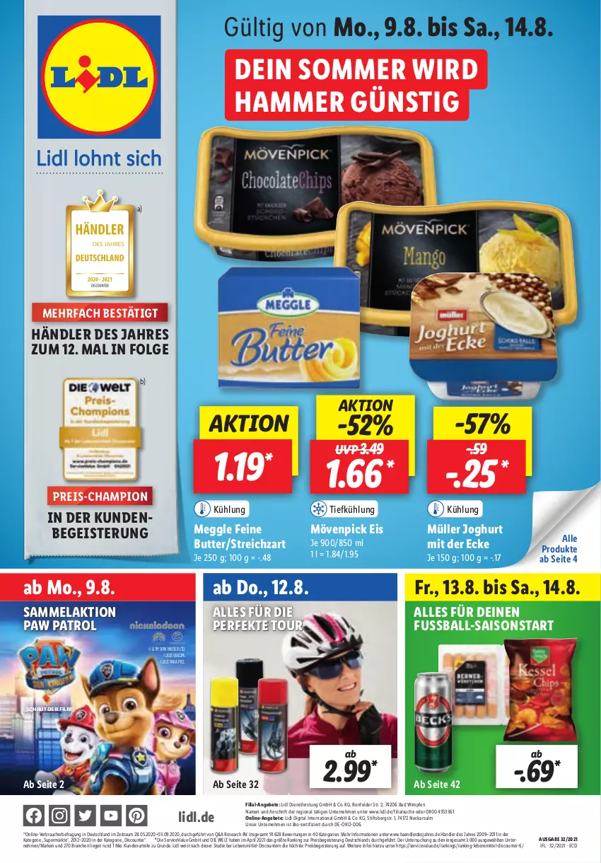 Aktueller Prospekt Lidl - Aktionsprospekt - von 09.08 bis 14.08.2021 - strona 1