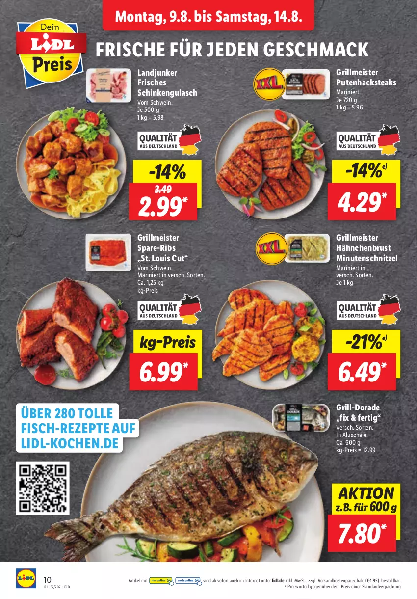 Aktueller Prospekt Lidl - Aktionsprospekt - von 09.08 bis 14.08.2021 - strona 10