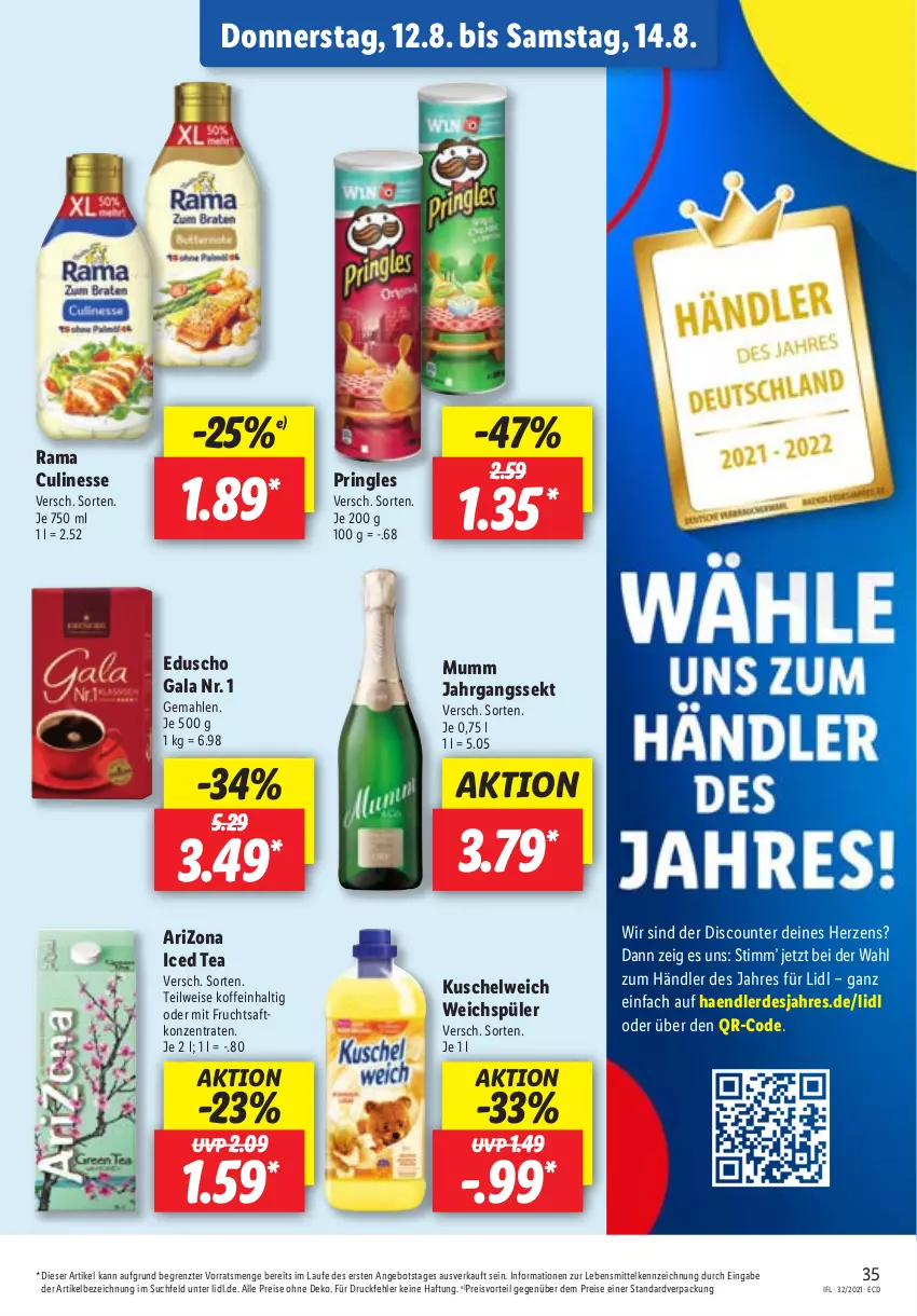 Aktueller Prospekt Lidl - Aktionsprospekt - von 09.08 bis 14.08.2021 - strona 35