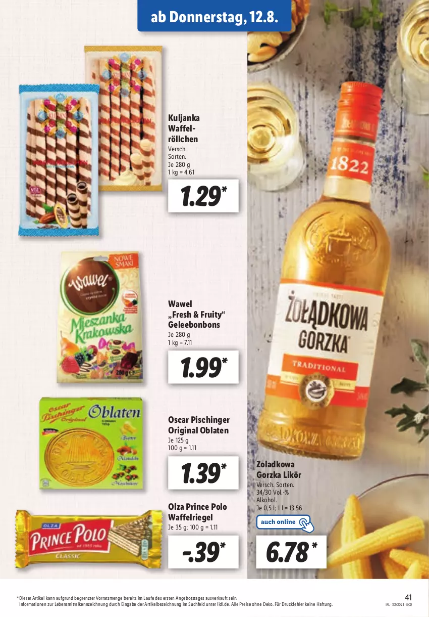 Aktueller Prospekt Lidl - Aktionsprospekt - von 09.08 bis 14.08.2021 - strona 41