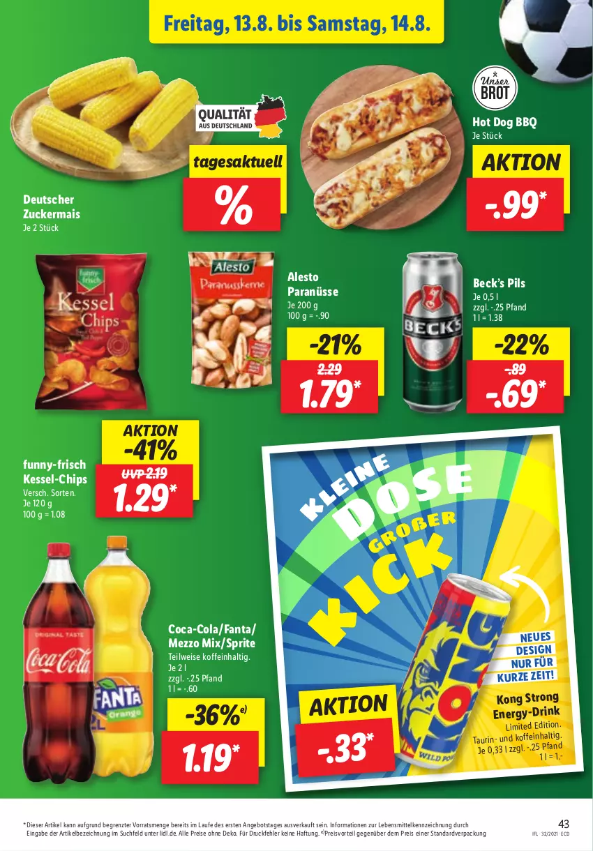 Aktueller Prospekt Lidl - Aktionsprospekt - von 09.08 bis 14.08.2021 - strona 43