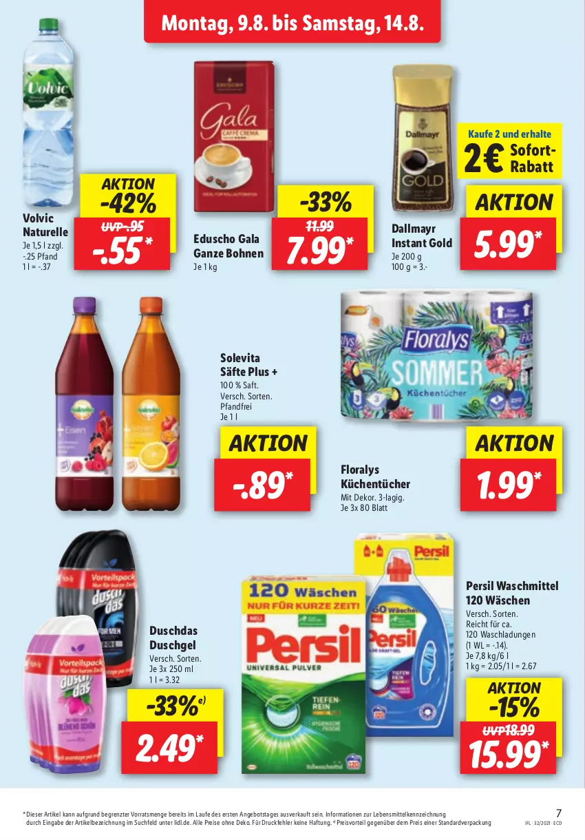 Aktueller Prospekt Lidl - Aktionsprospekt - von 09.08 bis 14.08.2021 - strona 7