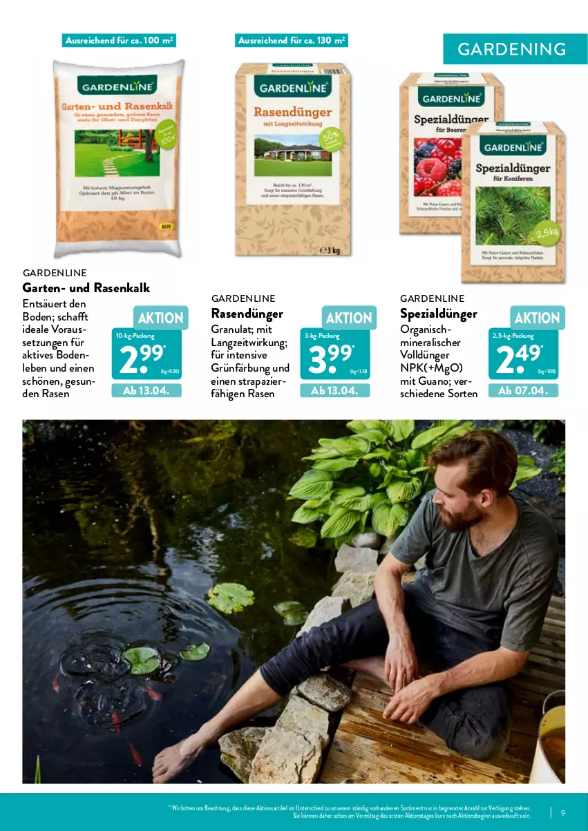 Aktueller Prospekt Aldi Nord - Aldi-Garten - von 24.03 bis 30.06.2022 - strona 9 - produkty: dünger, Garten, gin, rasen, rasendünger, Spezi, Ti, ZTE