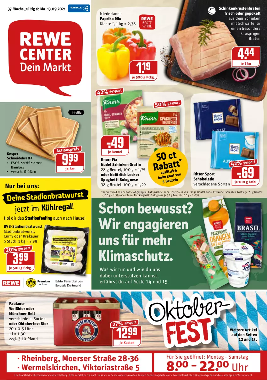 Aktueller Prospekt Rewe - Prospekte - von 13.09 bis 19.09.2021 - strona 1