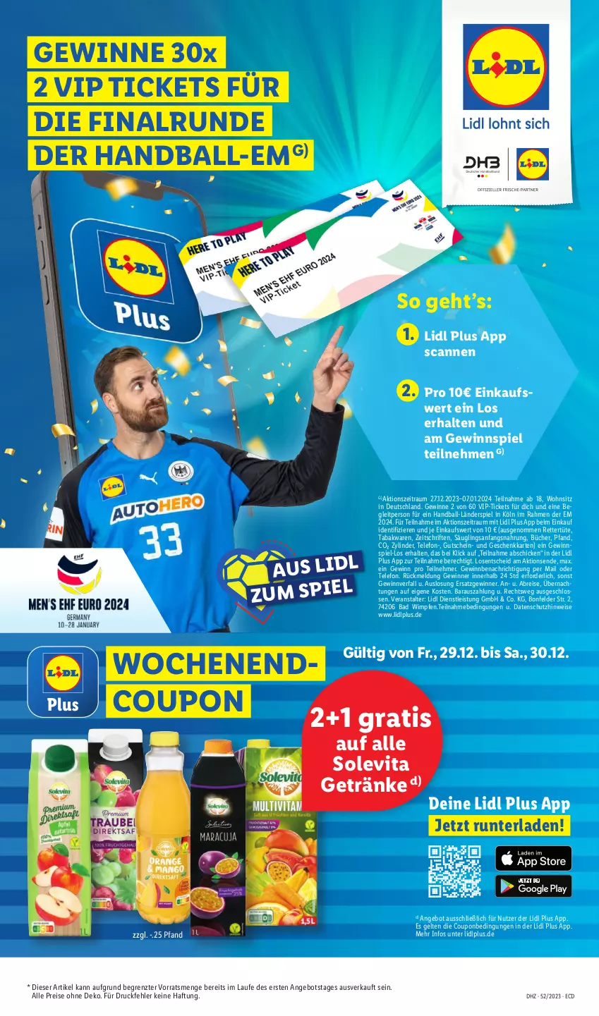 Aktueller Prospekt Lidl - Aktionsprospekt - von 25.12 bis 30.12.2023 - strona 29 - produkty: angebot, Bad, ball, Brei, coupon, eis, getränk, getränke, gewinnspiel, gutschein, reis, telefon, Ti, Tüte, vita, ZTE