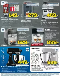 Gazetka promocyjna Euronics - Prospekte - Gazetka - ważna od 12.10 do 12.10.2022 - strona 6 - produkty: auto, brot, Brühe, Cap, cappuccino, cin, edelstahl, eis, elle, espresso, Germ, gin, kaffee, kaffeevollautomat, KitchenAid, küche, Küchen, küchenmaschine, LG, milch, rwe, senf, siemens, Spritzschutz, tablet, tablett, Tablette, tasse, tee, Ti, timer, tisch