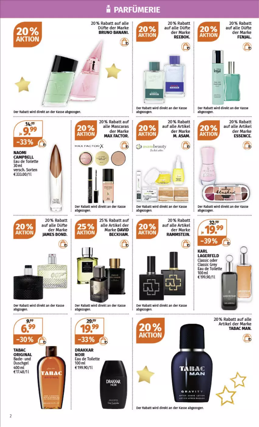 Aktueller Prospekt Mueller - Angebote entdecken & sparen! - von 19.12 bis 24.12.2022 - strona 2 - produkty: Bad, bruno banani, duschgel, eau de toilette, gin, M.ASAM, Mascara, Ti