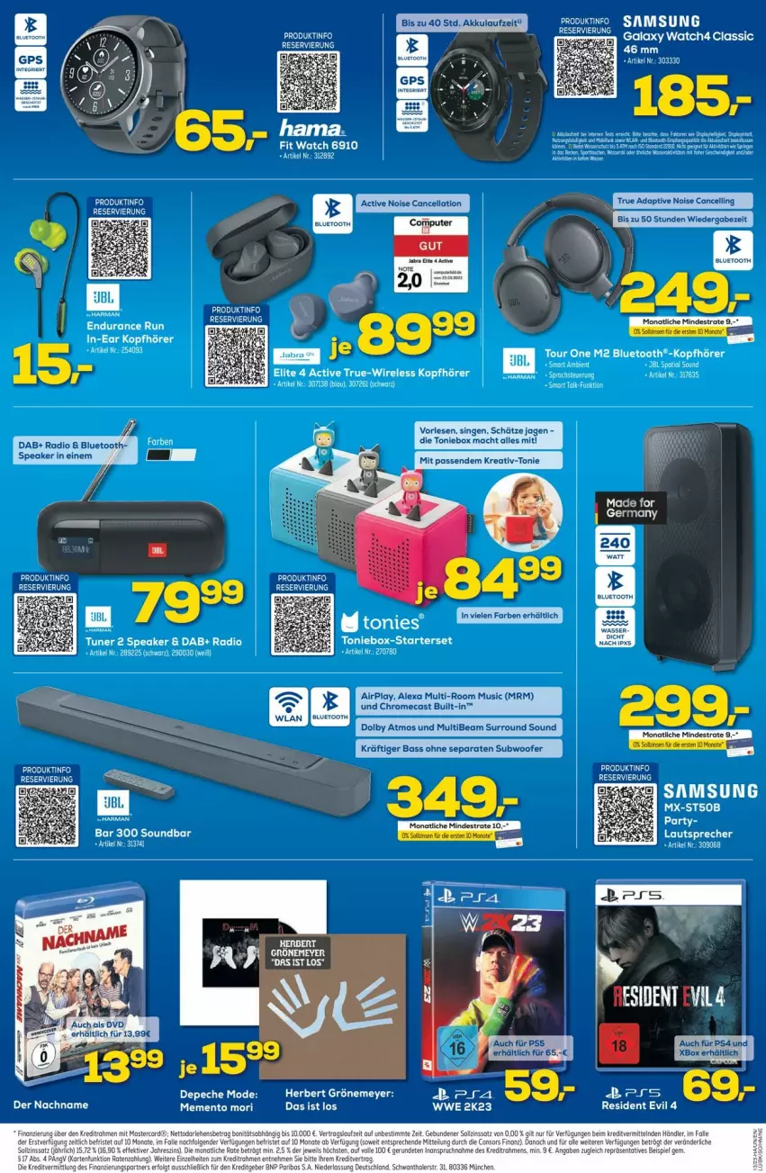 Aktueller Prospekt Euronics - Prospekte - von 29.03 bis 05.04.2023 - strona 4 - produkty: alexa, Germ, kopfhörer, LG, mac, Mode, ps4, Radio, rel, Samsung, soundbar, Subwoofer, Ti, Toniebox, tuner, Xbox