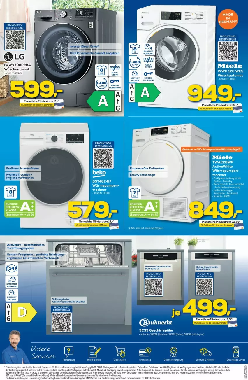 Aktueller Prospekt Euronics - Prospekte - von 29.03 bis 05.04.2023 - strona 8 - produkty: auto, Bau, Brei, ente, Germ, geschirr, geschirrspüler, Kinder, LG, linsen, miele, monati, Sport, Ti, tisch, Trockner