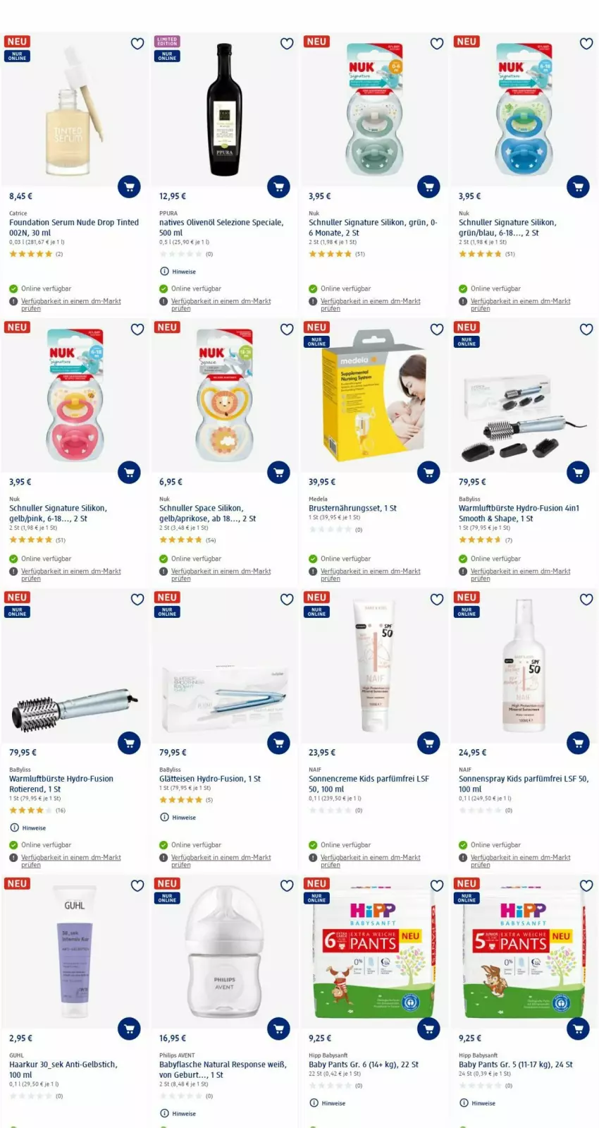 Aktueller Prospekt Dm Drogerie - Prospekte - von 12.06 bis 21.06.2023 - strona 11 - produkty: aprikose, BaByliss, bürste, creme, eis, flasche, Guhl, hipp, natives olivenöl, natur, natura, nuk, olive, oliven, olivenöl, Pants, Philips, rum, Serum, sonnencreme, sonnenspray, Ti, Tiere, Warmluftbürste