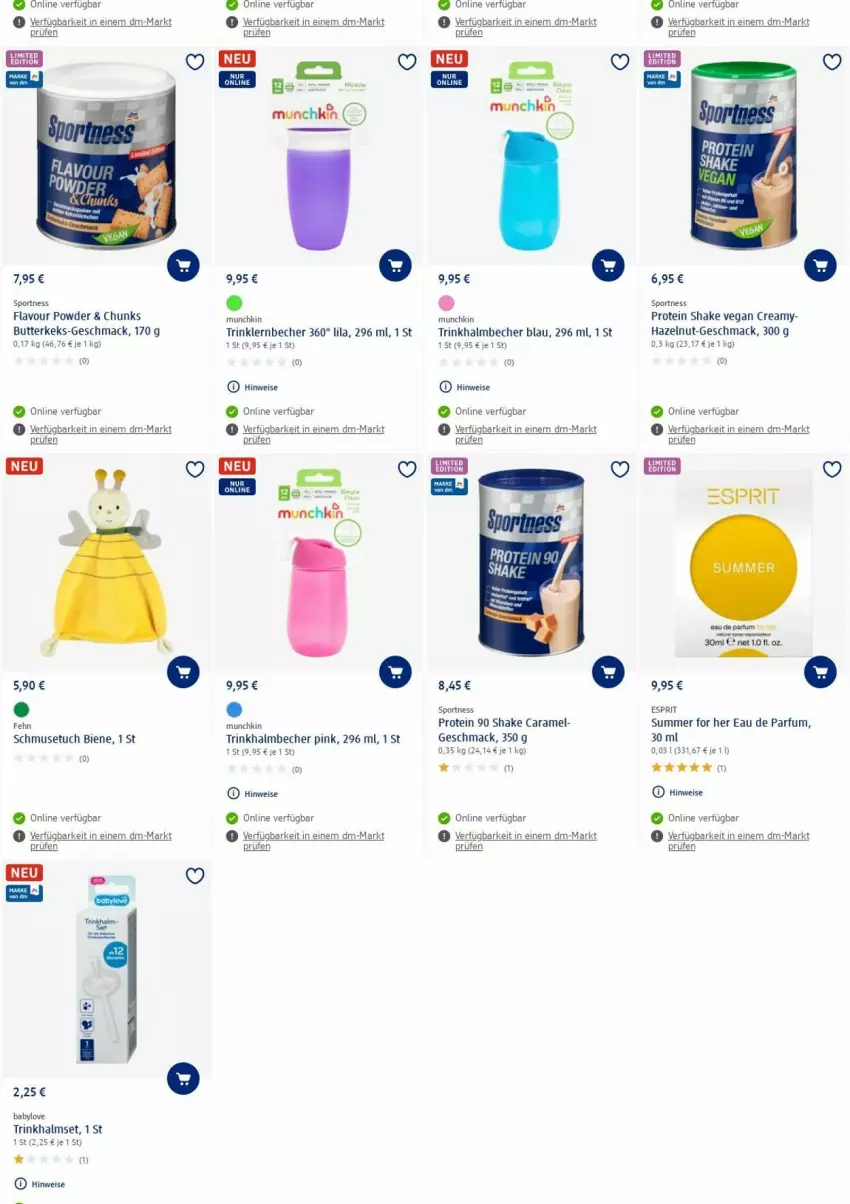 Aktueller Prospekt Dm Drogerie - Prospekte - von 12.06 bis 21.06.2023 - strona 17 - produkty: Babylove, Becher, butter, butterkeks, caramel, Eau de parfum, eis, esprit, keks, mac, parfum, shake, Sport, Ti, tuc