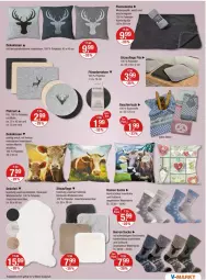 Gazetka promocyjna Vmarkt - Prospekte - Gazetka - ważna od 17.09 do 17.09.2025 - strona 23 - produkty: angebot, angebote, Bau, baumwolle, decke, dekokissen, Elan, fleecedecke, geschirr, geschirrtuch, kissen, LG, Ria, Sitzauflage, tee, Ti, tuc, Untersetzer, Wild, wolle