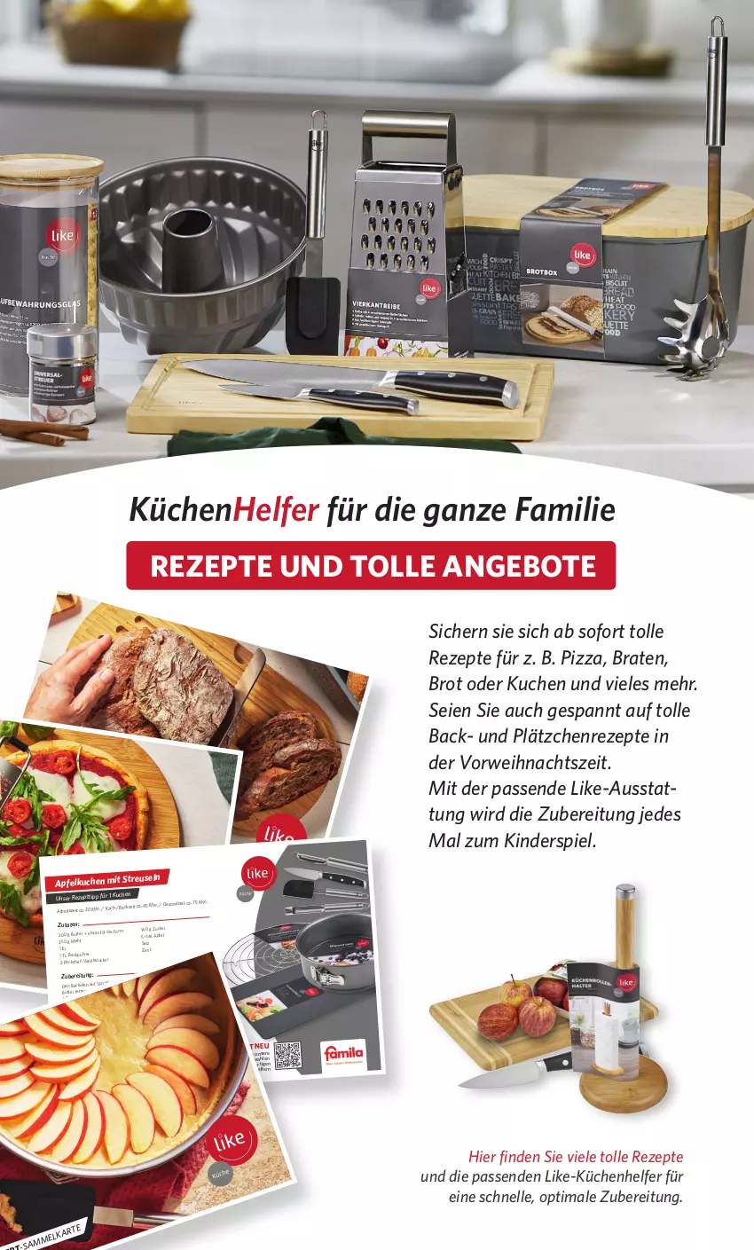 Aktueller Prospekt Famila - Prospekte - von 01.11 bis 05.11.2023 - strona 3 - produkty: angebot, angebote, apfel, Apfelkuchen, backofen, braten, braun, brot, butter, decke, elle, Kinder, Kinderspiel, kleid, küche, kuchen, Küchen, Küchenhelfer, Lätzche, mehl, Ofen, pizza, rezept, rezepte, ring, rwe, salz, Springform, Ti, vanille, zucker