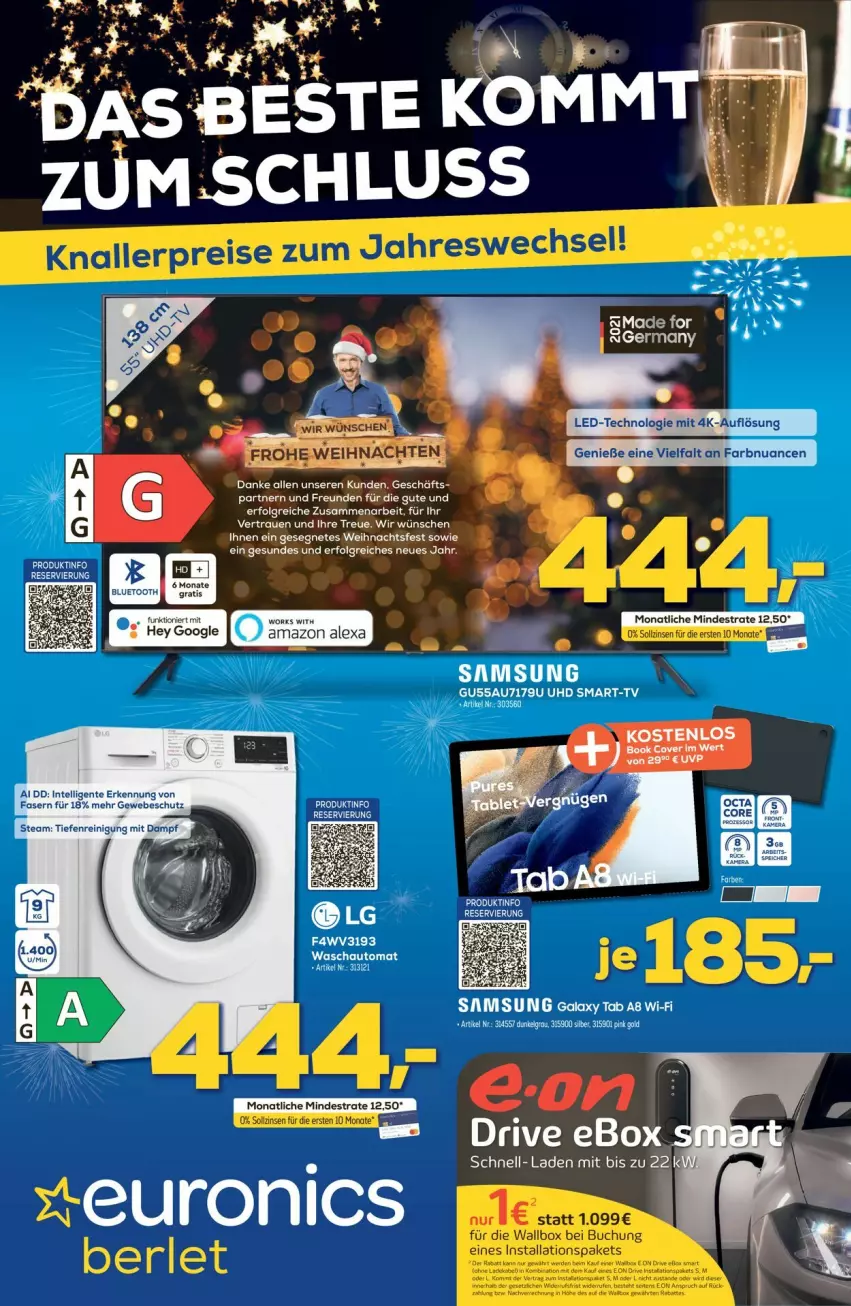 Aktueller Prospekt Euronics - Prospekte - von 28.12.2023 bis 04.01.2024 - strona 1 - produkty: alexa, elle, ente, Intel, LG, Samsung, teller, Ti, uhd