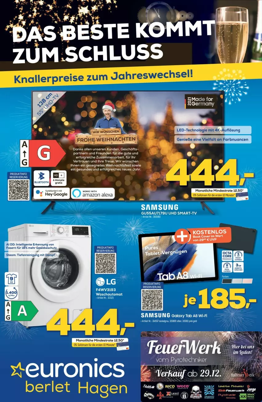 Aktueller Prospekt Euronics - Prospekte - von 28.12.2023 bis 04.01.2024 - strona 11 - produkty: auto, butter, eis, elle, ente, Intel, LG, Nike, reis, rel, rwe, Samsung, tee, teller, Ti, uhd, weihnachten